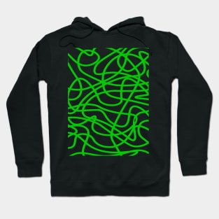 Grey random abstract doodle lines pattern design Hoodie